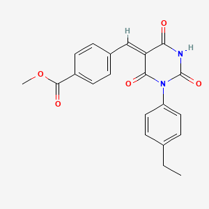 methyl 4-{[1-(4-ethylphenyl)-2,4,6-trioxotetrahydro-5(2H)-pyrimidinylidene]methyl}benzoate