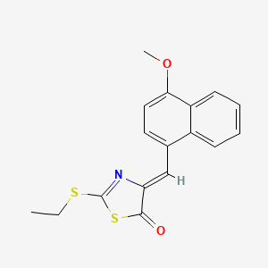 molecular formula C17H15NO2S2 B4913359 2-(ethylthio)-4-[(4-methoxy-1-naphthyl)methylene]-1,3-thiazol-5(4H)-one 