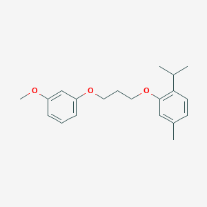 molecular formula C20H26O3 B4913363 2-[3-(3-Methoxyphenoxy)propoxy]-4-methyl-1-propan-2-ylbenzene 