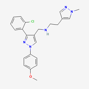 N-{[3-(2-chlorophenyl)-1-(4-methoxyphenyl)-1H-pyrazol-4-yl]methyl}-2-(1-methyl-1H-pyrazol-4-yl)ethanamine