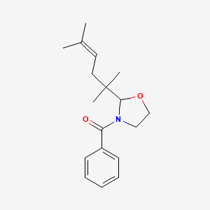 molecular formula C18H25NO2 B4913396 3-benzoyl-2-(1,1,4-trimethyl-3-penten-1-yl)-1,3-oxazolidine 