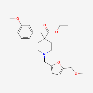 ethyl 4-(3-methoxybenzyl)-1-{[5-(methoxymethyl)-2-furyl]methyl}-4-piperidinecarboxylate