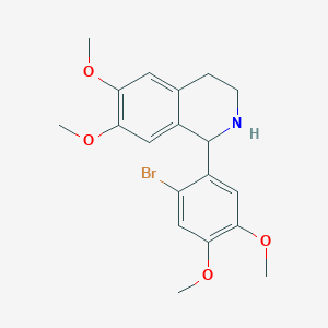 molecular formula C19H22BrNO4 B4913415 1-(2-bromo-4,5-dimethoxyphenyl)-6,7-dimethoxy-1,2,3,4-tetrahydroisoquinoline 