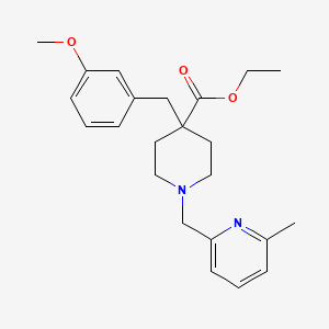 molecular formula C23H30N2O3 B4913436 ethyl 4-(3-methoxybenzyl)-1-[(6-methyl-2-pyridinyl)methyl]-4-piperidinecarboxylate 