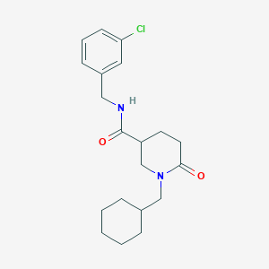 N-(3-chlorobenzyl)-1-(cyclohexylmethyl)-6-oxo-3-piperidinecarboxamide