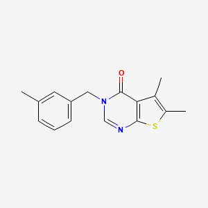 molecular formula C16H16N2OS B4913457 5,6-dimethyl-3-(3-methylbenzyl)thieno[2,3-d]pyrimidin-4(3H)-one 