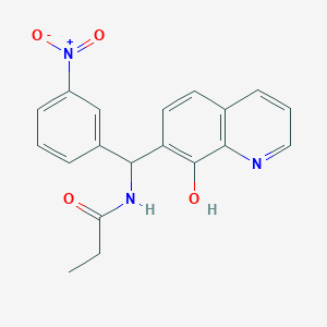 N-[(8-hydroxy-7-quinolinyl)(3-nitrophenyl)methyl]propanamide