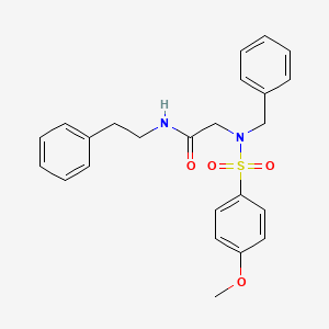 2-[benzyl-(4-methoxyphenyl)sulfonylamino]-N-(2-phenylethyl)acetamide