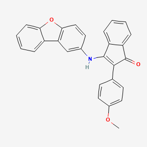 molecular formula C28H19NO3 B4913462 3-(dibenzo[b,d]furan-2-ylamino)-2-(4-methoxyphenyl)-1H-inden-1-one 