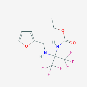 molecular formula C11H12F6N2O3 B4913487 ethyl N-[1,1,1,3,3,3-hexafluoro-2-(furan-2-ylmethylamino)propan-2-yl]carbamate 