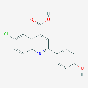 B049135 6-Chloro-2-(4-hydroxyphenyl)quinoline-4-carboxylic acid CAS No. 116734-19-1