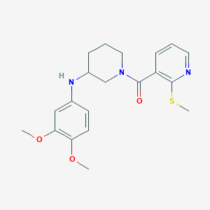 molecular formula C20H25N3O3S B4913518 N-(3,4-dimethoxyphenyl)-1-{[2-(methylthio)-3-pyridinyl]carbonyl}-3-piperidinamine 