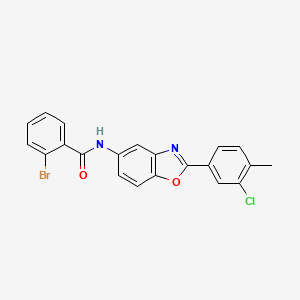 molecular formula C21H14BrClN2O2 B4913559 2-bromo-N-[2-(3-chloro-4-methylphenyl)-1,3-benzoxazol-5-yl]benzamide 