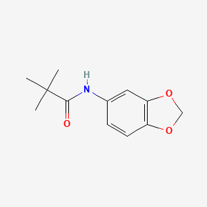 molecular formula C12H15NO3 B4913574 N-(1,3-benzodioxol-5-yl)-2,2-dimethylpropanamide 