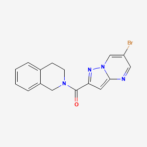 2-[(6-bromopyrazolo[1,5-a]pyrimidin-2-yl)carbonyl]-1,2,3,4-tetrahydroisoquinoline