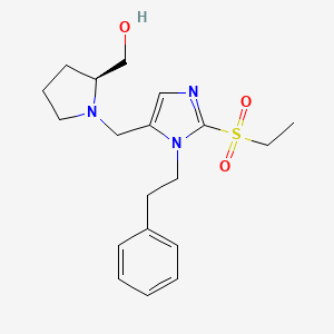 molecular formula C19H27N3O3S B4913667 [(2S)-1-[[2-ethylsulfonyl-3-(2-phenylethyl)imidazol-4-yl]methyl]pyrrolidin-2-yl]methanol 