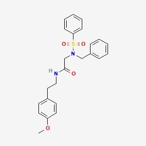 2-(N-benzylbenzenesulfonamido)-N-[2-(4-methoxyphenyl)ethyl]acetamide