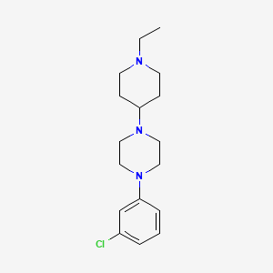 molecular formula C17H26ClN3 B4913686 1-(3-Chlorophenyl)-4-(1-ethylpiperidin-4-yl)piperazine 