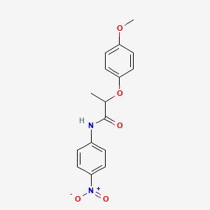 molecular formula C16H16N2O5 B4913698 2-(4-methoxyphenoxy)-N-(4-nitrophenyl)propanamide 