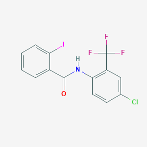 molecular formula C14H8ClF3INO B4913704 N-[4-chloro-2-(trifluoromethyl)phenyl]-2-iodobenzamide 