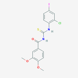 N-[(2-chloro-4-iodophenyl)carbamothioyl]-3,4-dimethoxybenzamide