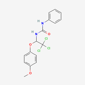 N-phenyl-N'-[2,2,2-trichloro-1-(4-methoxyphenoxy)ethyl]urea