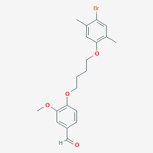 4-[4-(4-bromo-2,5-dimethylphenoxy)butoxy]-3-methoxybenzaldehyde