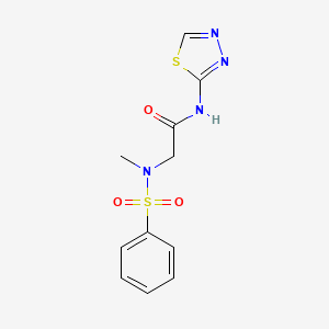 2-[benzenesulfonyl(methyl)amino]-N-(1,3,4-thiadiazol-2-yl)acetamide