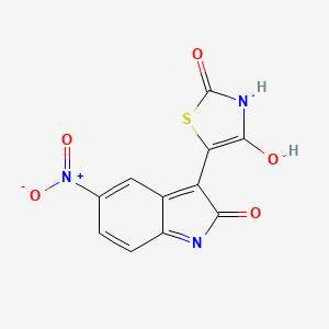 molecular formula C11H5N3O5S B4913764 5-(5-nitro-2-oxo-1,2-dihydro-3H-indol-3-ylidene)-1,3-thiazolidine-2,4-dione 