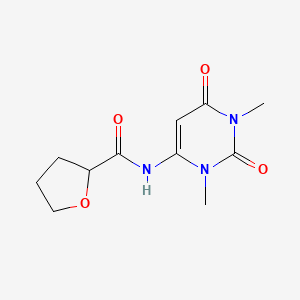 molecular formula C11H15N3O4 B4913771 N~2~-(1,3-DIMETHYL-2,6-DIOXO-1,2,3,6-TETRAHYDRO-4-PYRIMIDINYL)TETRAHYDRO-2-FURANCARBOXAMIDE 