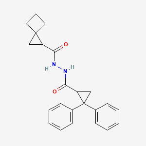 N'-[(2,2-diphenylcyclopropyl)carbonyl]spiro[2.3]hexane-1-carbohydrazide