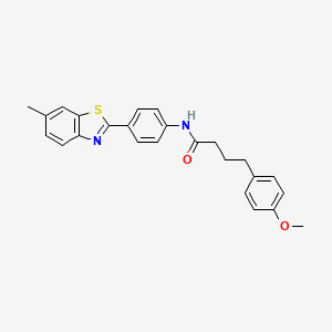 molecular formula C25H24N2O2S B4913806 4-(4-methoxyphenyl)-N-[4-(6-methyl-1,3-benzothiazol-2-yl)phenyl]butanamide 