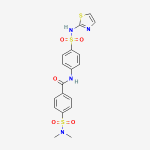 molecular formula C18H18N4O5S3 B4913834 4-[(dimethylamino)sulfonyl]-N-{4-[(1,3-thiazol-2-ylamino)sulfonyl]phenyl}benzamide 