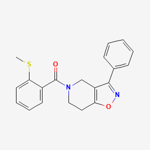 molecular formula C20H18N2O2S B4913854 5-[2-(methylthio)benzoyl]-3-phenyl-4,5,6,7-tetrahydroisoxazolo[4,5-c]pyridine 