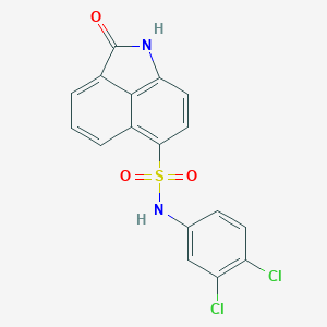 molecular formula C17H10Cl2N2O3S B491386 N-(3,4-dichlorophenyl)-2-oxo-1,2-dihydrobenzo[cd]indole-6-sulfonamide CAS No. 442534-82-9