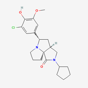 (3aS*,5S*,9aS*)-5-(3-chloro-4-hydroxy-5-methoxyphenyl)-2-cyclopentylhexahydro-7H-pyrrolo[3,4-g]pyrrolizin-1(2H)-one