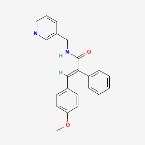 (2E)-3-(4-methoxyphenyl)-2-phenyl-N-(pyridin-3-ylmethyl)prop-2-enamide