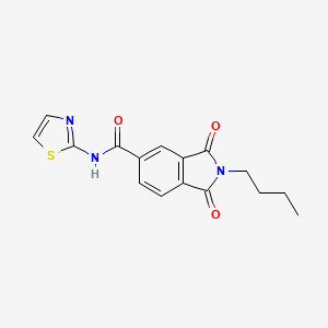 2-butyl-1,3-dioxo-N-(1,3-thiazol-2-yl)isoindole-5-carboxamide