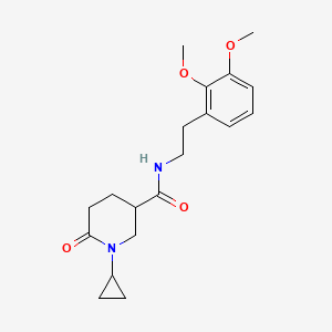 molecular formula C19H26N2O4 B4913900 1-cyclopropyl-N-[2-(2,3-dimethoxyphenyl)ethyl]-6-oxo-3-piperidinecarboxamide 