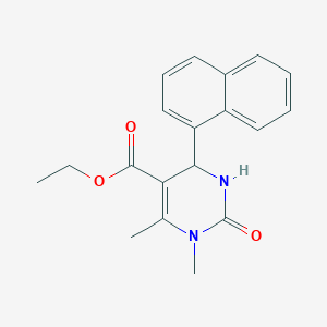 molecular formula C19H20N2O3 B4913912 Ethyl 1,6-dimethyl-4-(naphthalen-1-yl)-2-oxo-1,2,3,4-tetrahydropyrimidine-5-carboxylate 