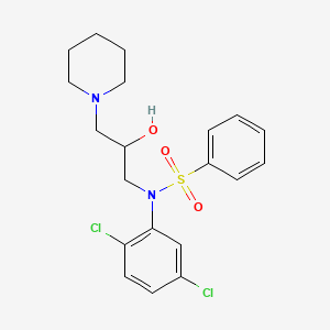 molecular formula C20H24Cl2N2O3S B4913913 N-(2,5-dichlorophenyl)-N-(2-hydroxy-3-piperidin-1-ylpropyl)benzenesulfonamide 