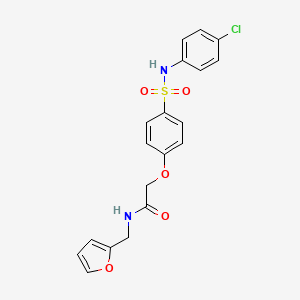 2-[4-[(4-chlorophenyl)sulfamoyl]phenoxy]-N-(furan-2-ylmethyl)acetamide