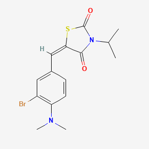 (5E)-5-[3-bromo-4-(dimethylamino)benzylidene]-3-(propan-2-yl)-1,3-thiazolidine-2,4-dione