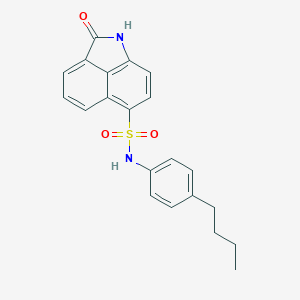 molecular formula C21H20N2O3S B491397 N-(4-butylphenyl)-2-oxo-1,2-dihydrobenzo[cd]indole-6-sulfonamide CAS No. 441745-43-3
