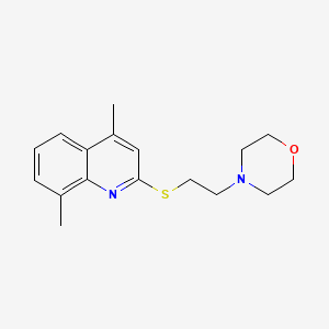 molecular formula C17H22N2OS B4913970 4,8-dimethyl-2-{[2-(4-morpholinyl)ethyl]thio}quinoline 