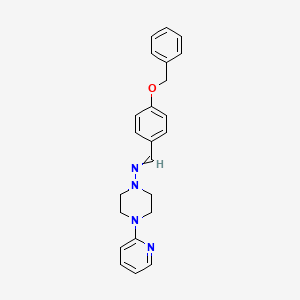 molecular formula C23H24N4O B4913986 N-[4-(benzyloxy)benzylidene]-4-(2-pyridinyl)-1-piperazinamine 