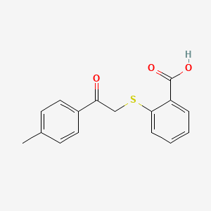 molecular formula C16H14O3S B4913993 2-((2-oxo-2-(p-tolyl)ethyl)thio)benzoic acid 