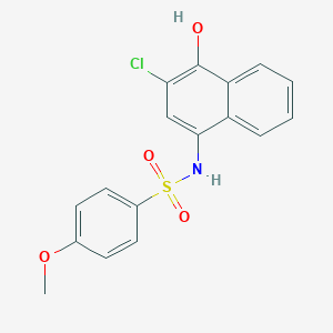 molecular formula C17H14ClNO4S B491400 N-(3-chloro-4-hydroxy-1-naphthyl)-4-methoxybenzenesulfonamide CAS No. 301313-42-8