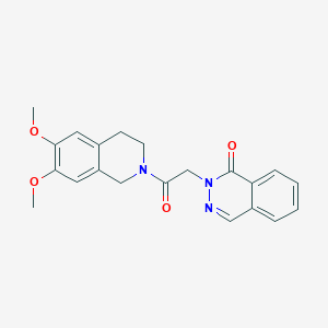 molecular formula C21H21N3O4 B4914000 2-[2-(6,7-dimethoxy-3,4-dihydroisoquinolin-2(1H)-yl)-2-oxoethyl]phthalazin-1(2H)-one 