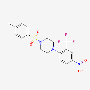 1-(4-METHYLBENZENESULFONYL)-4-[4-NITRO-2-(TRIFLUOROMETHYL)PHENYL]PIPERAZINE